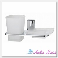 Держатель стакана и мыльницы, матовое стекло WasserKraft
