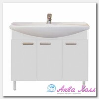 Тумба без раковины джулия -105 прямая белая Мисти Л-ДЖУ01105-5310ПР
