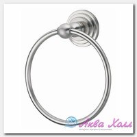 Держатель для полотенец кольцо Wasserkraft серебряный 15,5х18х7 см