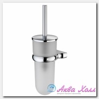 Щетка для унитаза подвесная Wasserkraft матовый с серебряным 12,5х9,6х34,5 см