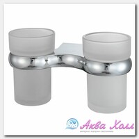 Подстаканник двойной Wasserkraft матовый с серебряным 18,5х11х10,2 см
