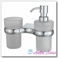 Держатель дозатора и стакана Wasserkraft хром 20,8х16,6х12 см