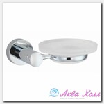 Мыльница стеклянная Wasserkraft серебряная 13,5х11,5х4,5 см