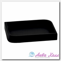 Мыльница Wasserkraft черная 13х9х2 см