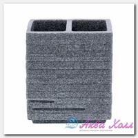 Стакан для зубных щёток Ridder Brick серый 10х6х13 см