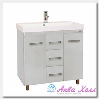 Тумба без раковины Мисти Джулия 90 qv с 3 ящиками прямая бел/white