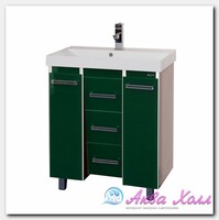 Тумба без раковины Мисти Джулия 105 qv с 3 ящиками конус зеленая