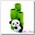 Стакан для зубных щёток Ridder Panda разноцветный 10,5х7х13,5 см