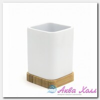 Стакан Ridder Amara белый с бежевым 8х8х11 см
