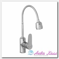 Смеситель для кухни Avrora Kitchen с высоким гибким изливом