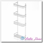 Полка прямая Teknotel 4 яруса 25x12x76 см нержавеющая сталь