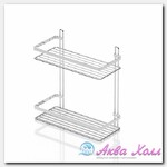 Полка прямая Teknotel 2 яруса 25x12x27 см нержавеющая сталь