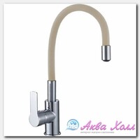 Смеситель для кухни Gota rocio Santa-Barbara с силиконовым изливом бежевый d35 302539-GOTA