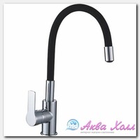 Смеситель для кухни Gota rocio Santa-Barbara с силиконовым изливом черный d35 302532-GOTA